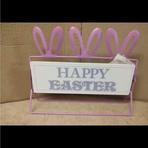 Flip Happy Easter/Welcome Spring Table Top Decorations Wood Sign 9"x7